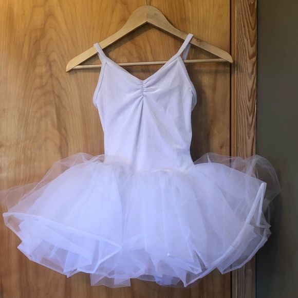 3/$25 🧁 Girl’s Ballerina White Tutu Dress, Velvet Bodice Bodysuit, Size Large - Picture 9 of 9